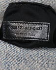Denim Quilted Medium Loulou Puffer Monogram Chain Satchel Azur