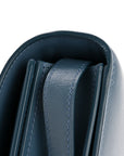 Box Calfskin Medium Classic Box Flap Bag Slate Blue