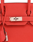 Togo Birkin 30 Rouge Pivoine