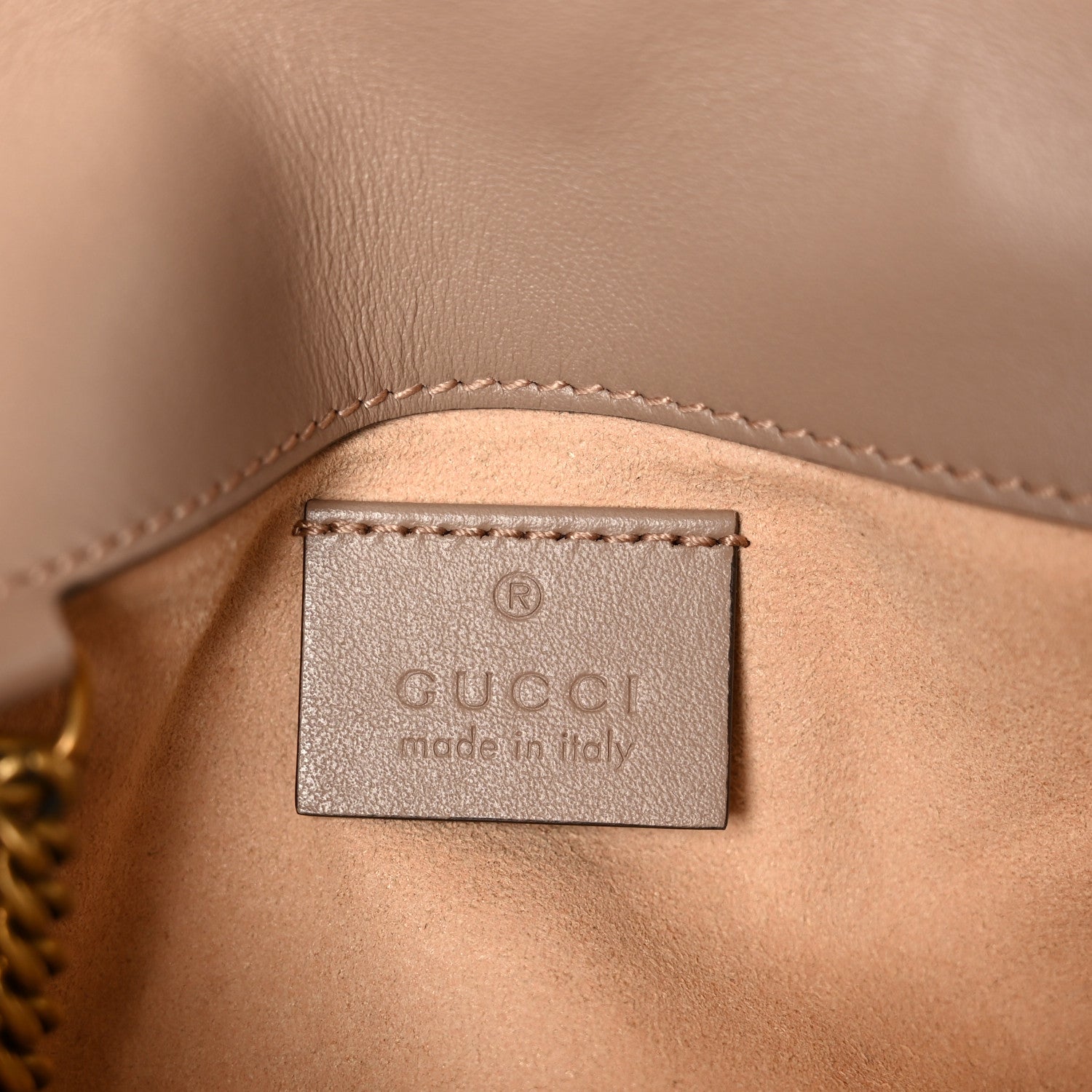 Calfskin Matelasse Super Mini GG Marmont Shoulder Bag Porcelain Rose