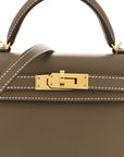 Epsom Mini Kelly Sellier 20 Etoupe