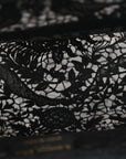 Canvas Embroidered Mesh Macrame Medium Toile de Jouy Soleil Book Tote Black