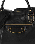Chevre Gold Metallic Edge Hardware City Black