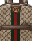 GG Supreme Monogram Medium Ophidia Day Backpack Brown