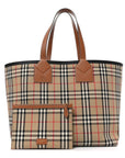 Cotton Vintage Check Large London Tote Bag Briar Brown Black
