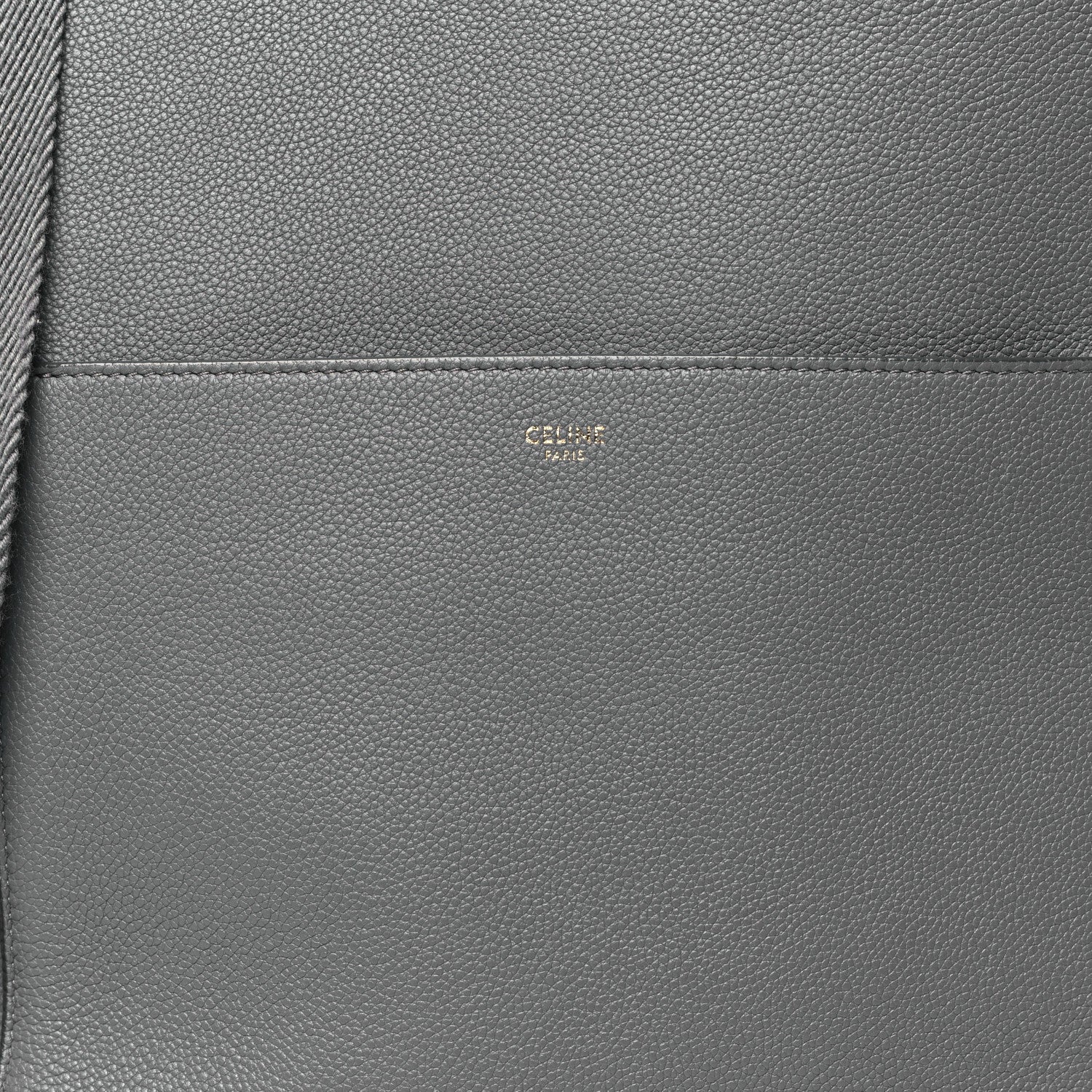 Soft Grained Calfskin Sangle Bucket Bag Grey