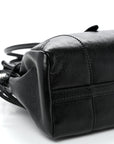 Antiqued Calfskin Triangle Medium Bonnie Shoulder Bag Black