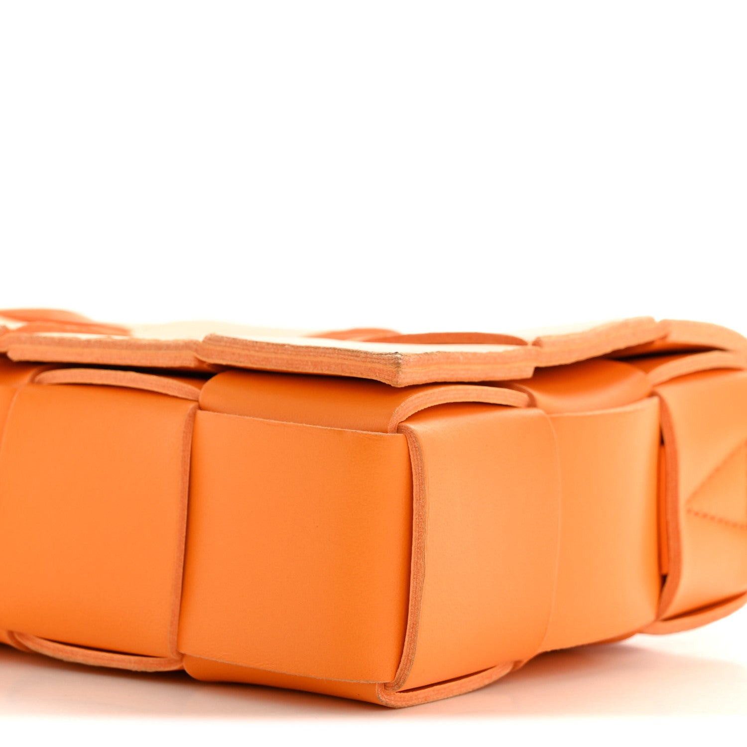 Nappa Maxi Intreccio Cassette Bag Tangerine