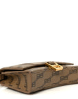 Coated Canvas BB Monogram Hourglass Chain Bag Beige Brown