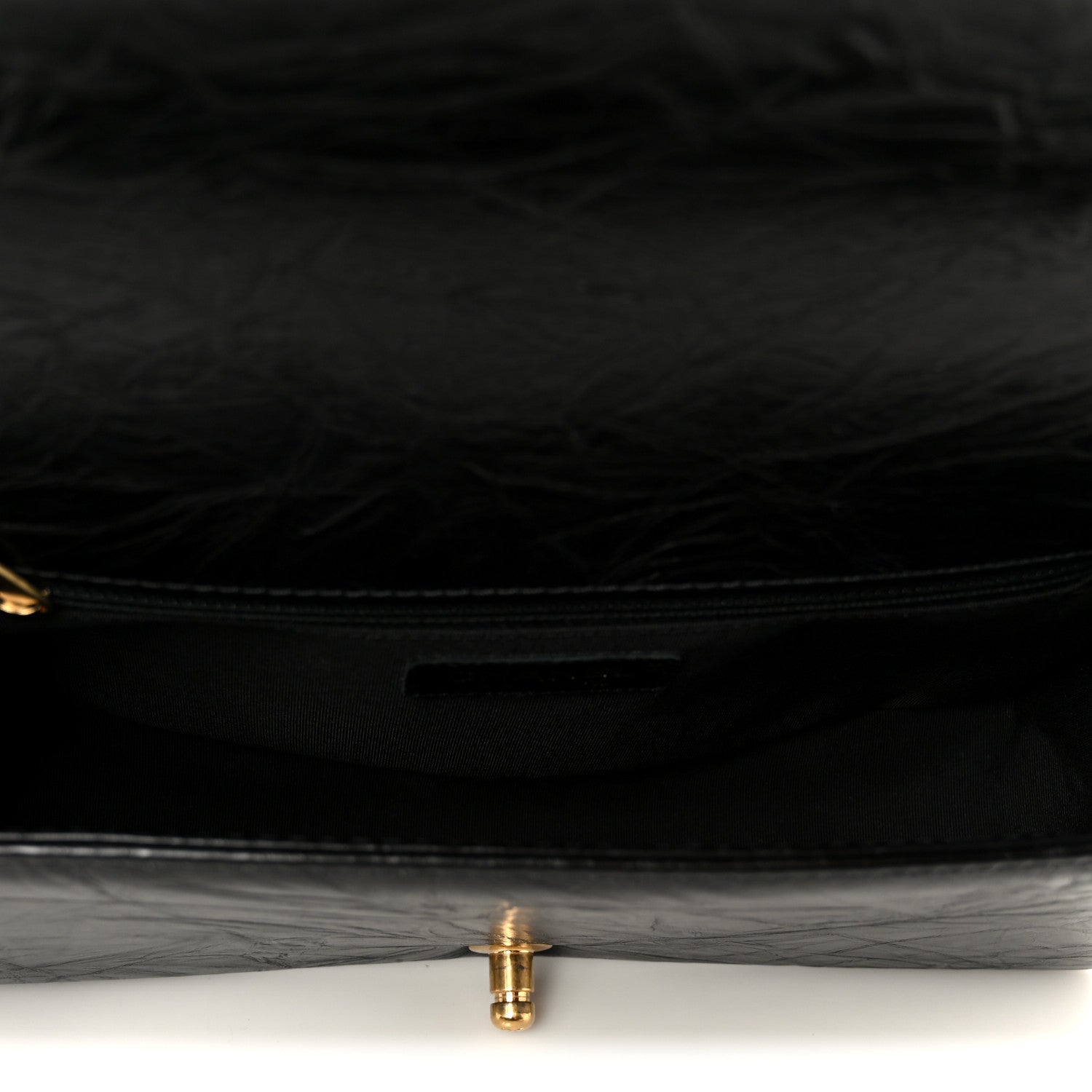 Aged Calfskin Quilted New Medium Jacket Boy Flap Black
