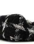 Tweed Quilted Maxi CHNL 19 Flap Black White
