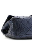 Metallic Aged Calfskin Quilted 2.55 Reissue 228 Flap Blue