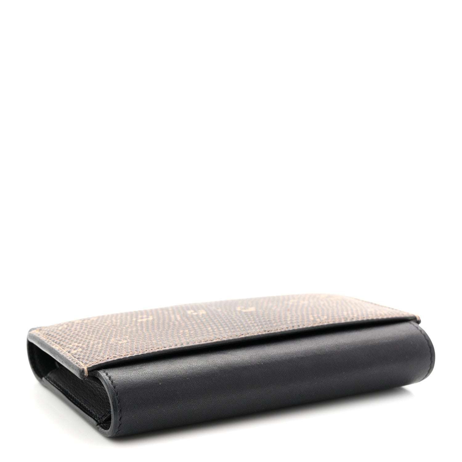 Swift Lizard Passant Compact Wallet Black Ombre