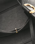 Calfskin Nanogram Embossed Neonoe BB Black