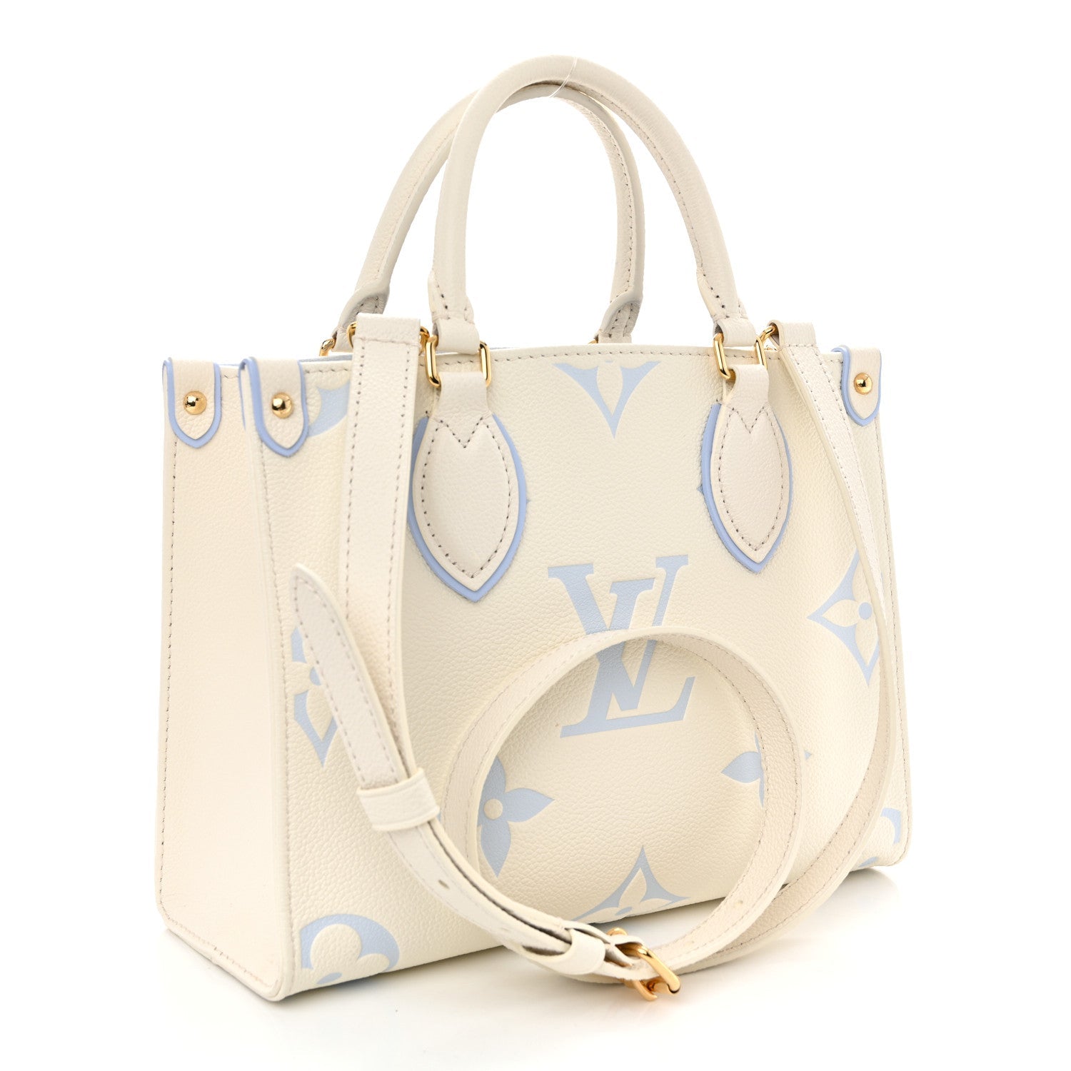 Empreinte Monogram Giant Onthego PM Latte Candy Blue