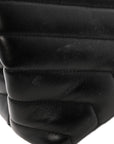 Calfskin Y Quilted Monogram Medium Loulou Chain Satchel Black