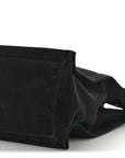 Linen Calfskin Rive Gauche North South Tote Black