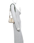 GG Supreme Monogram Textured Dollar Calfskin Mini Jackie 1961 Hobo Beige Mystic White Oatmeal