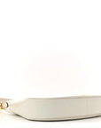 Brushed Calfskin Cleo Adjustable Strap Shoulder Bag White