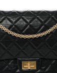 Aged Calfskin Quilted 2.55 Reissue 227 Flap Black