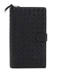 Nappa Intrecciato Continental Snap Wallet Grey