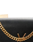 Grain De Poudre Medium Classic Monogram Kate Satchel Black