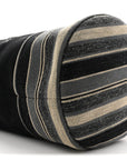 Striped Canvas Deauville Drawstring Backpack Black