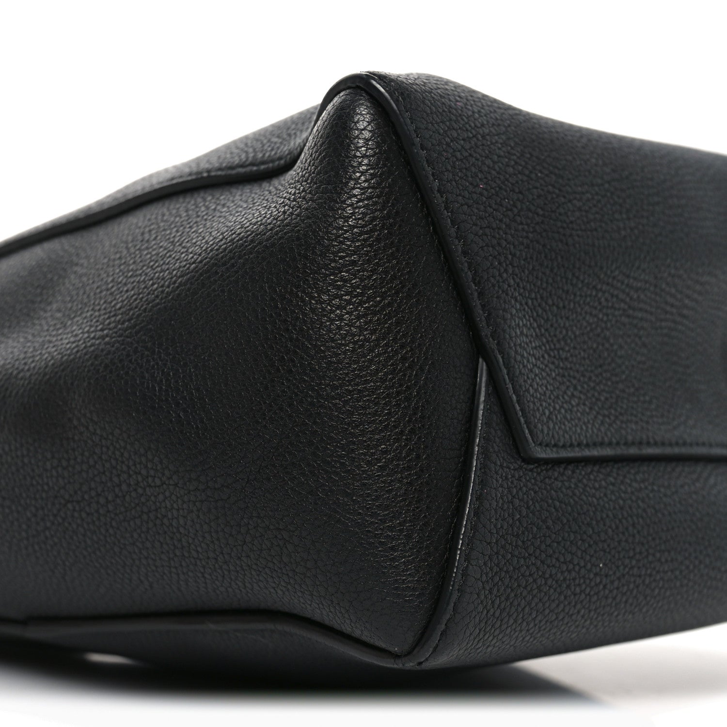 Soft Grained Calfskin Small Sangle Bucket Bag Black