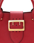 Soft Grain Calfskin Small Buckle Tote Parade Red