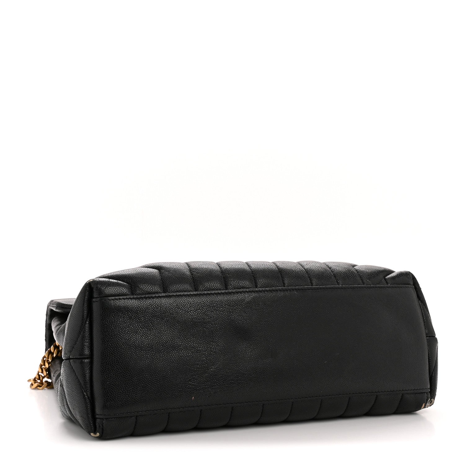 Grain de Poudre Calfskin Y Quilted Monogram Medium Loulou Chain Satchel Black