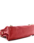 Chevre Gold Metallic Edge Hardware Mini City Rouge Groseille