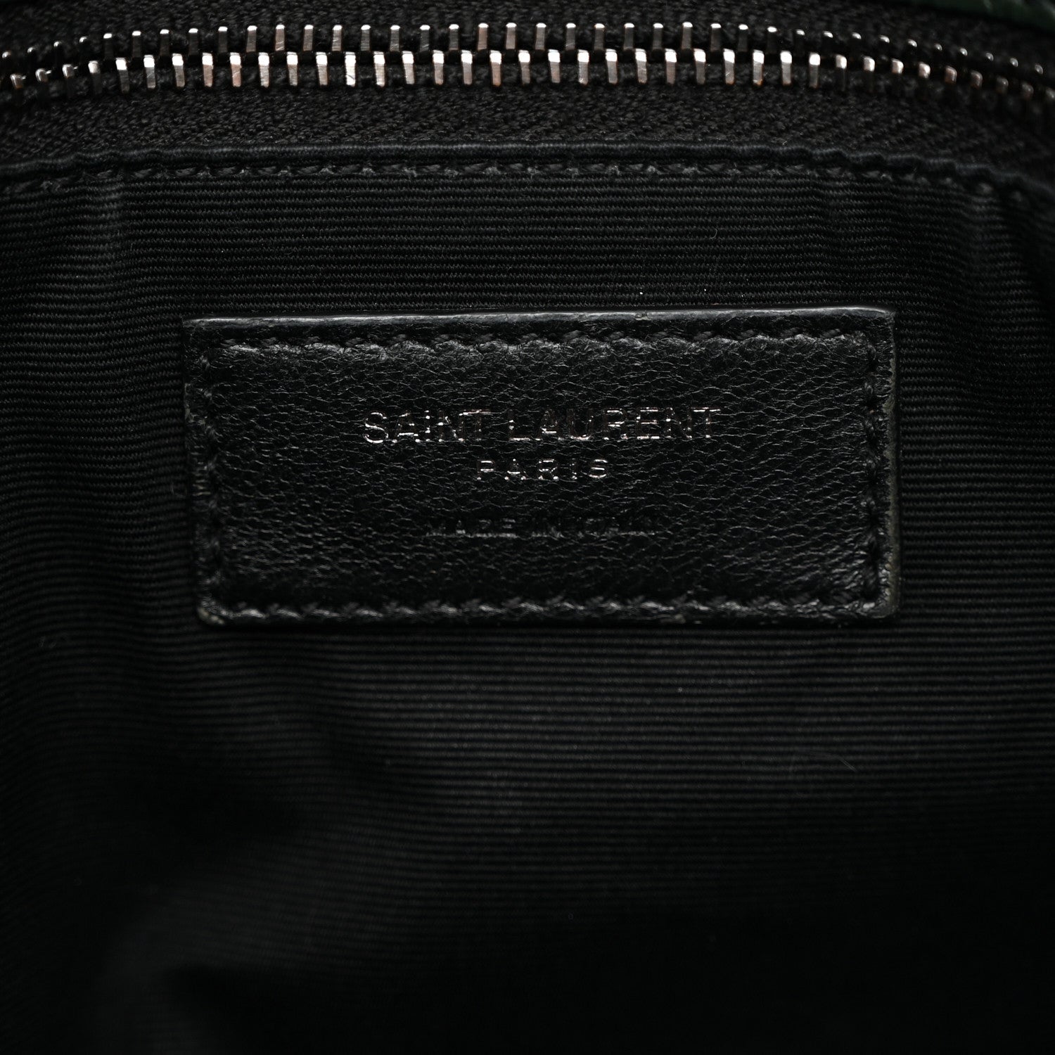 Crinkled Lambskin Matelasse Monogram Medium Niki Chain Satchel Dark Green
