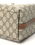 GG Supreme Monogram Emblem Small Shoulder Bag Beige Ebony Sundial