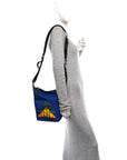 Tessuto Nylon Palm Tree Print Bucket Bag Bluette