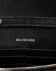Denim BB Monogram Hourglass Chain Bag Black