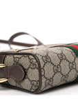 GG Supreme Monogram Web Mini Ophidia Shoulder Bag Brown