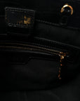 Calfskin Crocodile Embossed Small Greca Goddess Shoulder Bag