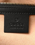 Suede Patent GG Web Medium Ophidia Top Handle Dome Bag Black