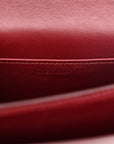 Box Calfskin Teen Classic Box Flap Bag Burgundy