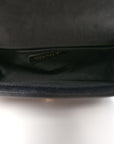 Lambskin Quilted Small Boy Flap Black