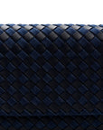 Denim Nappa Intrecciato Padded Messenger Abyss Indigo