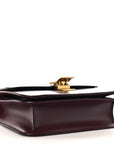Box Calfskin Teen Classic Box Flap Bag Burgundy