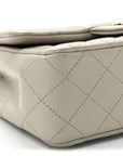Lambskin Quilted Mini Rectangular Flap Grey