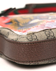 Soft GG Supreme Monogram Courrier Web Medium Flat Messenger Bag Beige New Acero Multicolor