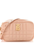 Lambskin Quilted Mini Lola Camera Bag Peach Pink