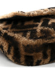Shearling Vitello Dolce Macro FF 1974 Baguette Tobacco Black