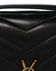 Lambskin Chevron Quilted Large LouLou Black