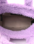 Polyester Cotton Small The Teddy Traveler Tote Bag Lilac