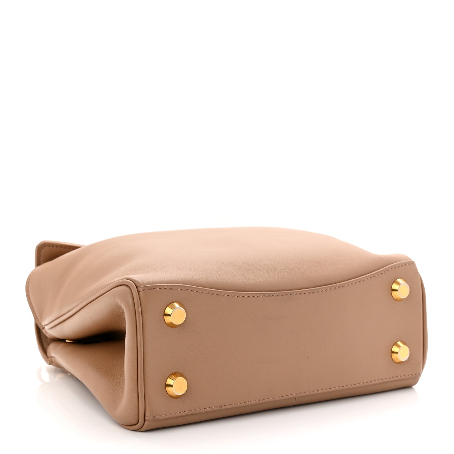 Natural Smooth Calfskin Mini Rodeo Top Handle Handbag Latte