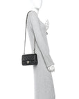 Caviar Quilted Mini Square Flap Black